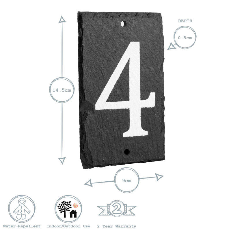 Nicola Spring - Slate House Sign - 9 x 14.5cm, 4