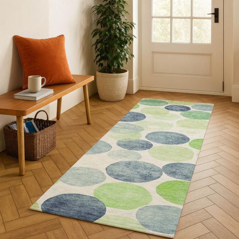 Premium Machine Washable Jakiyra AMF1898 Geometric Rug, Runner 2'3" x 7'6"
