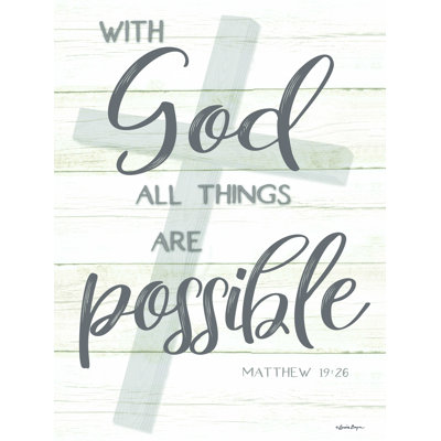 " With God All Things Are Possible " Mixed Media Print