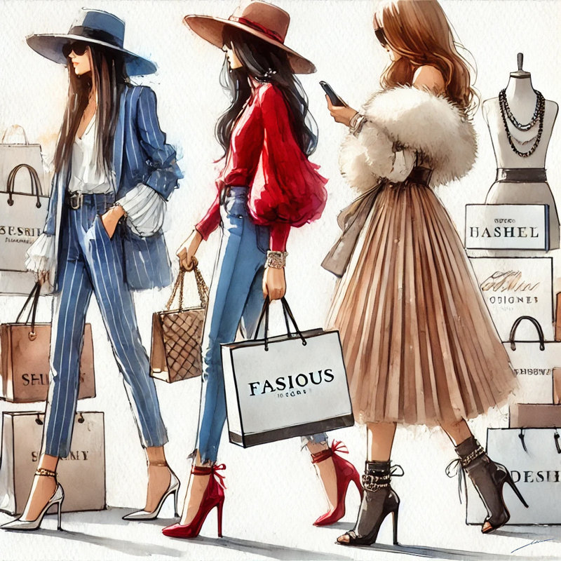 Art mural sur toile Chic Fashionistas, H 20 po x l 20 po x P 1,5 po