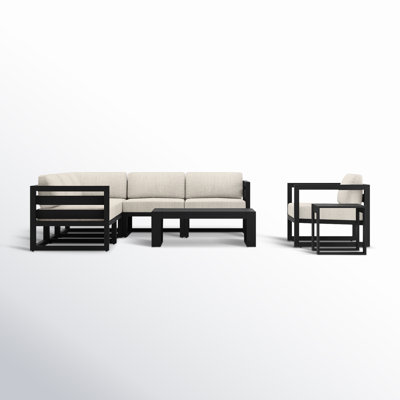 Smith 4 Piece Sectional Seating Group with Sunbrella® Cushions
