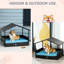 Lit surélevé pour animal de compagnie avec coussin amovible, bleu pour la maison de chien avec coussin intérieur joyeux intérieur et auvent d'abri
