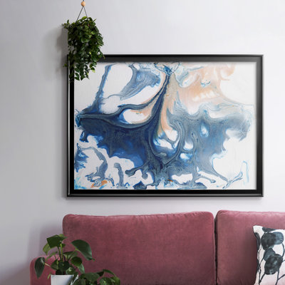 «Dancing Blue», toile tendue avec châssis en I