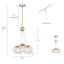 Luminaire suspendu en grappe à 5 lumières Kiersten