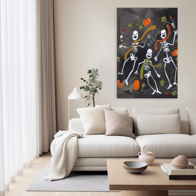 «Fall Dancing Skelton's Contemporary Fruit Art»