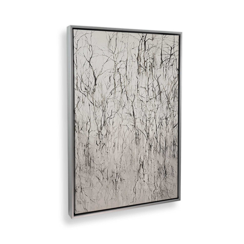 «Winter's Lace I», reproduction sur toile, Cadre en chrome poli, H 18,75 po x l 12,75 po x P 1,75 po