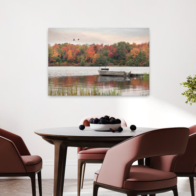 Allons à la pêche, art abstrait d'automne contemporain