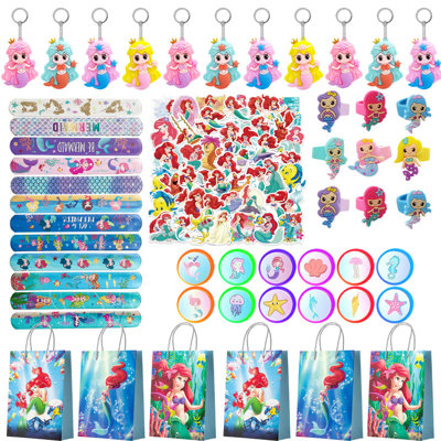 Mermaid Party Favors for Kids, 110 pièces ensemble de décorations de fête d'anniversaire sirène