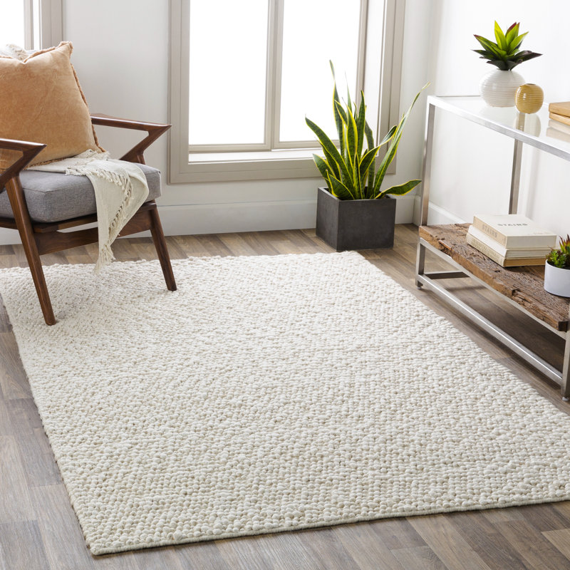 Tapis ivoire tissé à plat à la main Shadarev, Tapis de couloir 2 pi 6 po x 8 pi
