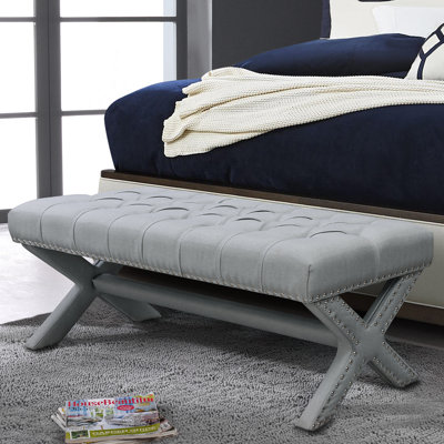 Banc rembourré en lin 45 po Lovell