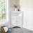 Corner Bathroom Storage Cabinet with  Adjustable Shelf-190300358