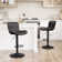 Denan Swivel Adjustable Height Bar Stools, Leather Modern Barstools, Upholstered Counter Stool