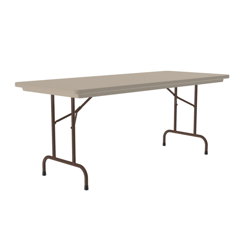 Mocha Granite 72" Rectangular Steel Frame Folding Table