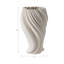 Vase en porcelaine tourbillon texturé décor décoratif pour bureau à domicile, chambre à coucher, salon, ivoire 13 po