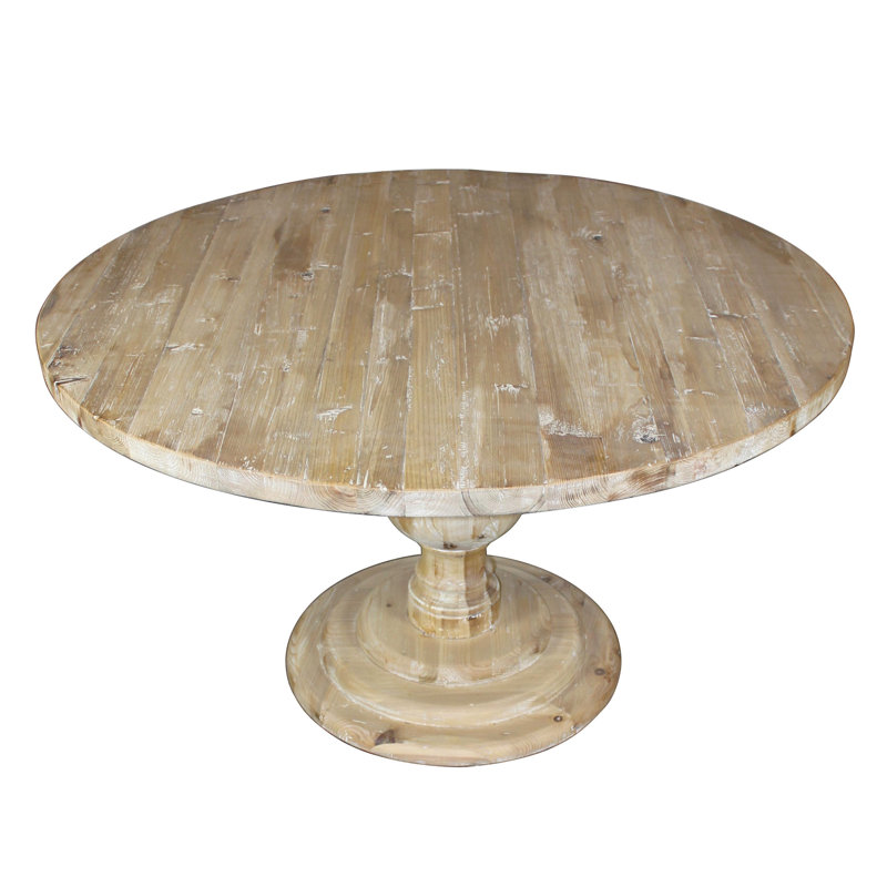 Crystalyn Pine Round Solid Wood Dining Table
