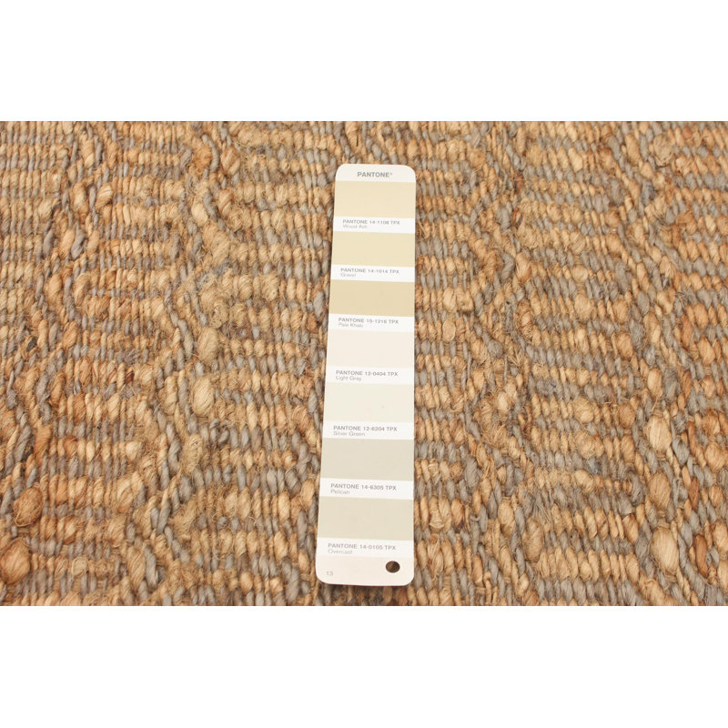 Tapis kaki en jute tissé à plat à la main Palas Denizli