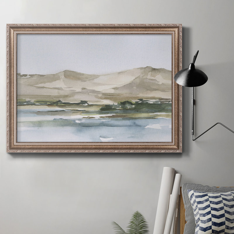Desert Mountains II - peinture sur toile encadrée, H 18 po x l 27 po
