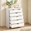 Commode à 6 tiroirs l 28,7 po, commodes hautes de 34,6 po et commode à profil courbé