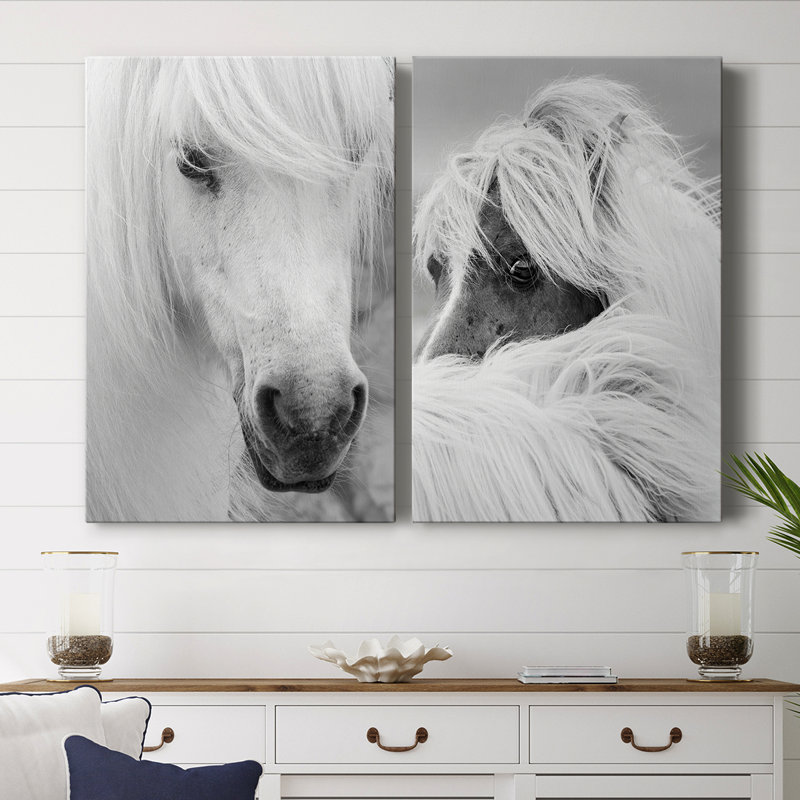 Island Pony I - Toile tendue avec châssis de qualité supérieure - Prêt à accrocher