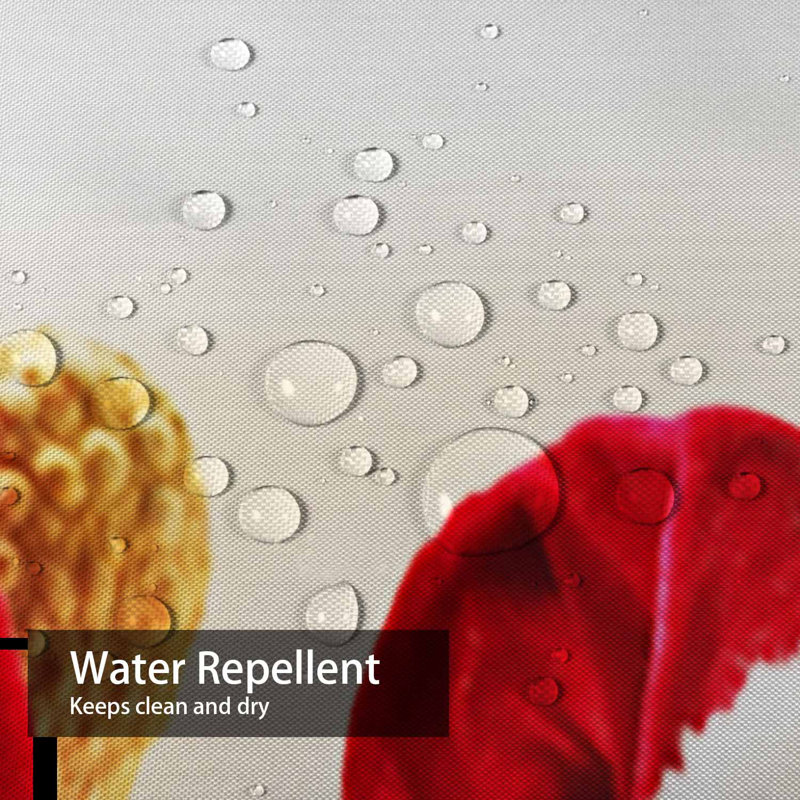 Rideau de douche imperméable avec 12 crochets Red Holiday, L 72 po x l 84 po