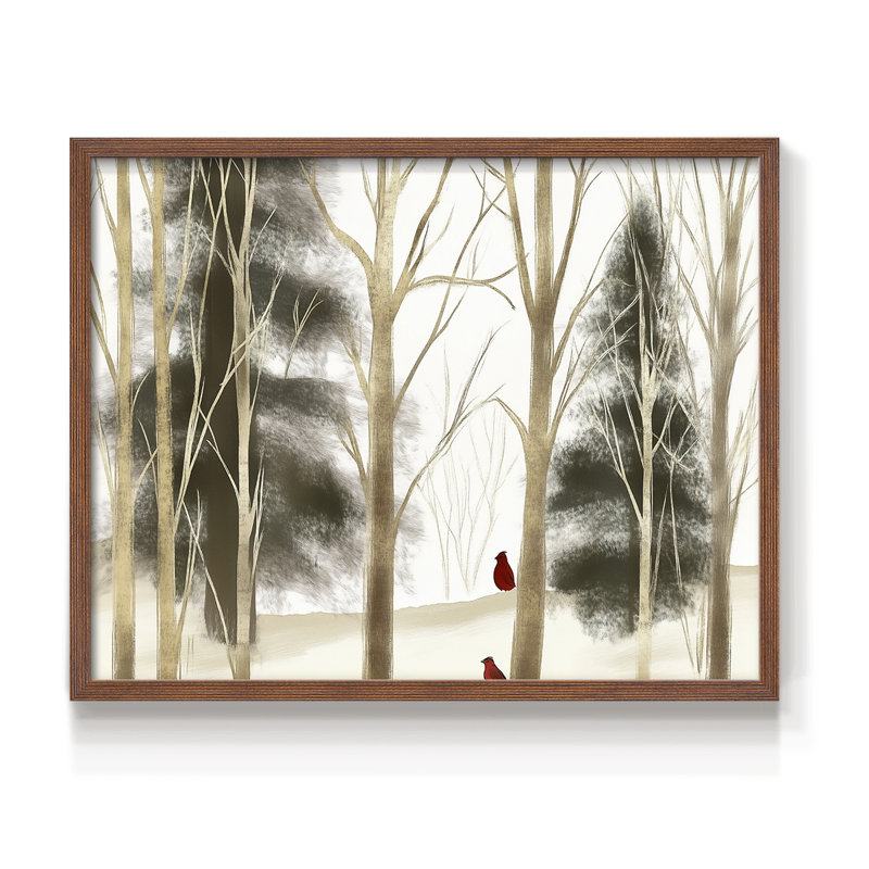 Chirstmas Art-CXLIV -Framed Print - Restickable, H 16 po x l 20 po, Noyer
