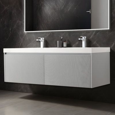 Meuble-lavabo flottant à double cuve Annaliya