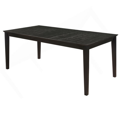 Alexander Black Rectangular Extension Leaf Dining Table