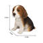  Figurine chiot brun Beagle décoratif pour la maison et le jardin, statue de chien en polyrésine peinte à la main, conception réaliste | Cadeau pour les amoureux des chiens | Décoration intérieure / extérieure résistante aux intempéries