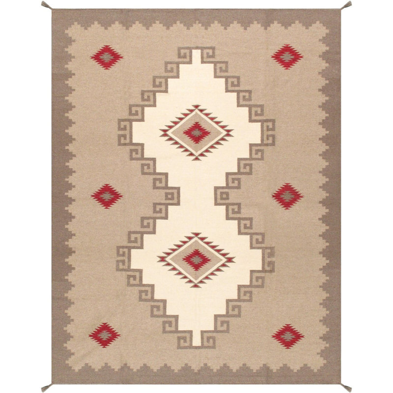 Canvello Kilim Hand-Woven Wool Area Rug- 9' X 11'10"
