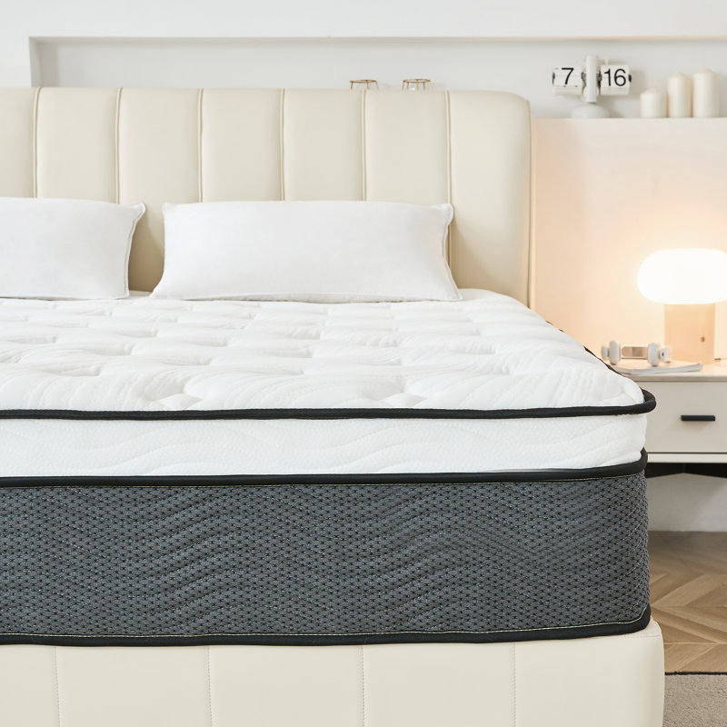 12 Inch Medium Hybrid Mattress in a Box Pillow Top, King, 12"