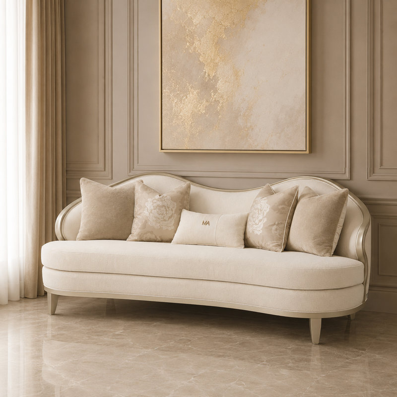 Camellia Field Caramel Sofa