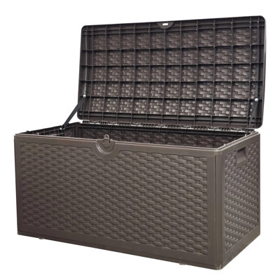 Decksplore 80 Gallon Waterproof Resin Lockable Deck Box