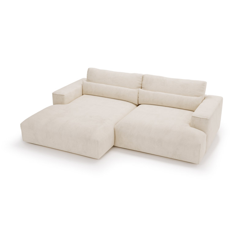 Teador 3 Seater Corner Sofa , Cream