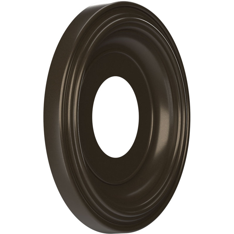 Médaillon traditionnel en PVC thermoformé pour plafond, H 10 po x l 10 po x P 1,13 po, Bronze métallique foncé