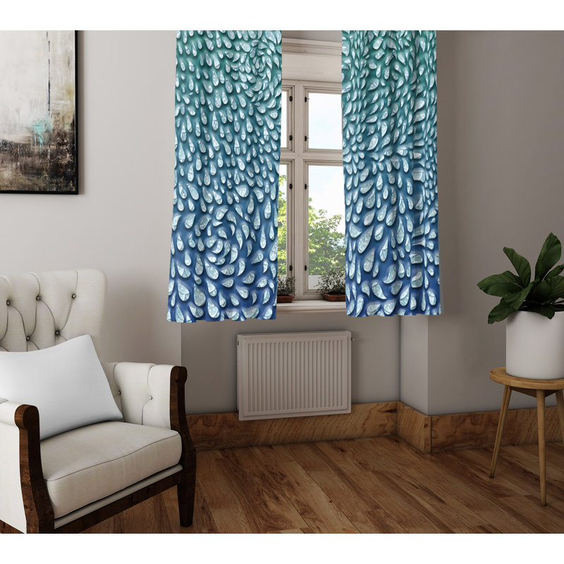 Paire de rideaux semi-transparents 3D, L 40 po x L 52 po