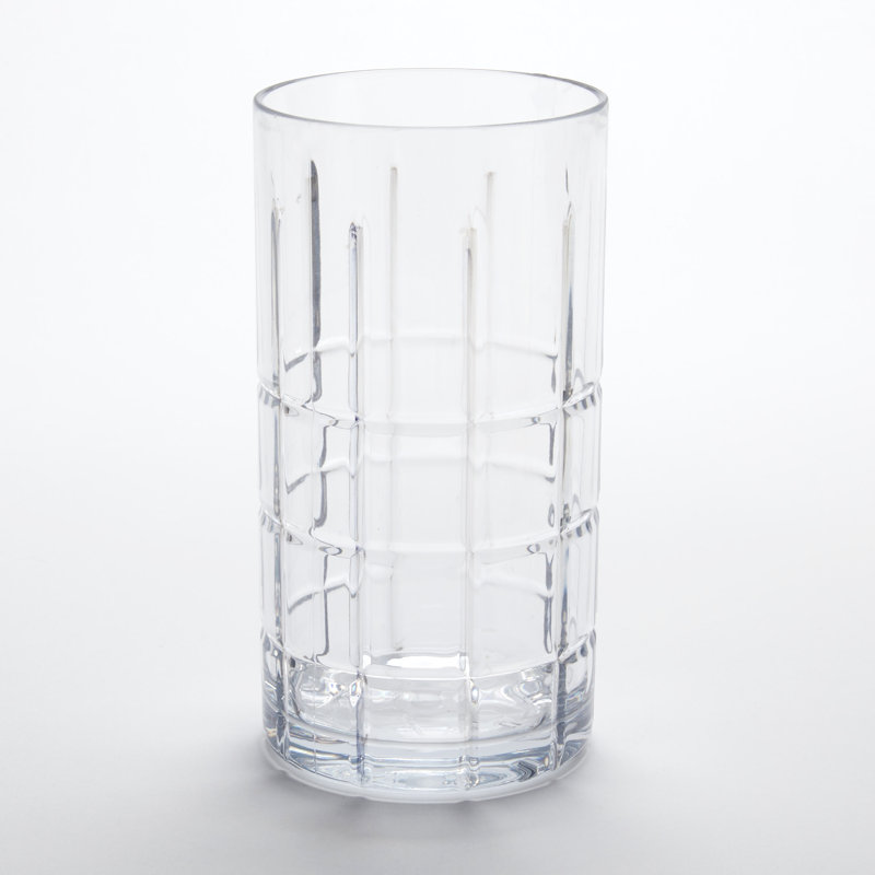 Clear Tritan 20 Oz Highball Glass Set with Weighted Base