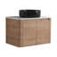 Meuble-lavabo mural 30 po avec lavabo d'art en céramique et 2 portes à fermeture en douceur, emballage KD, contreplaqué-123985387