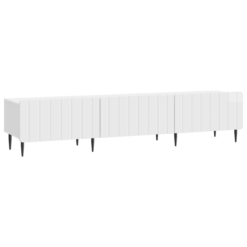 Unfinished TV Stand, High Gloss White, 32cm H x 147cm L x 34.5cm W