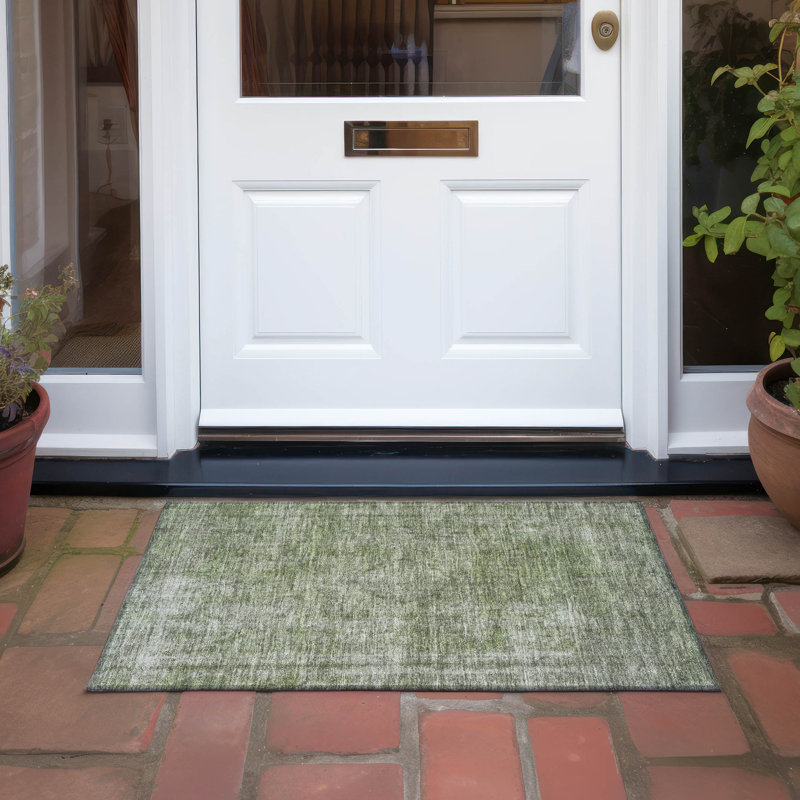 Tapis vert intérieur / extérieur lavable à la machine Cinead ACN1656, Rectangle 1 pi 8 po x 2 pi 6 po