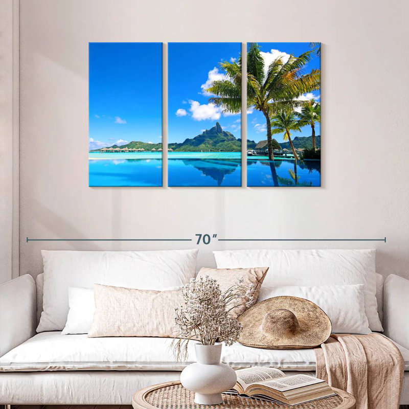 Gillard Bora Bora Tropical Beach, 28" H x 45" W