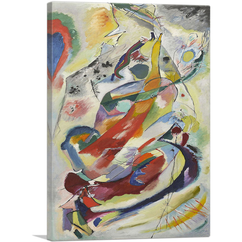 Panneau pour Edwin R. Campbell, n ° 1, par Wassily Kandinsky, impression sur toile tendue, H 26 po x l 18 po x P 0,75 po
