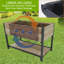 Lits de culture durables combinés en fer et en bois avec pieds et supports de rangement pour les jardins, les cours, les terrasses et les balcons.