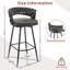 Tooborac Swivel Upholstered Bar Stool-614464483-621838137