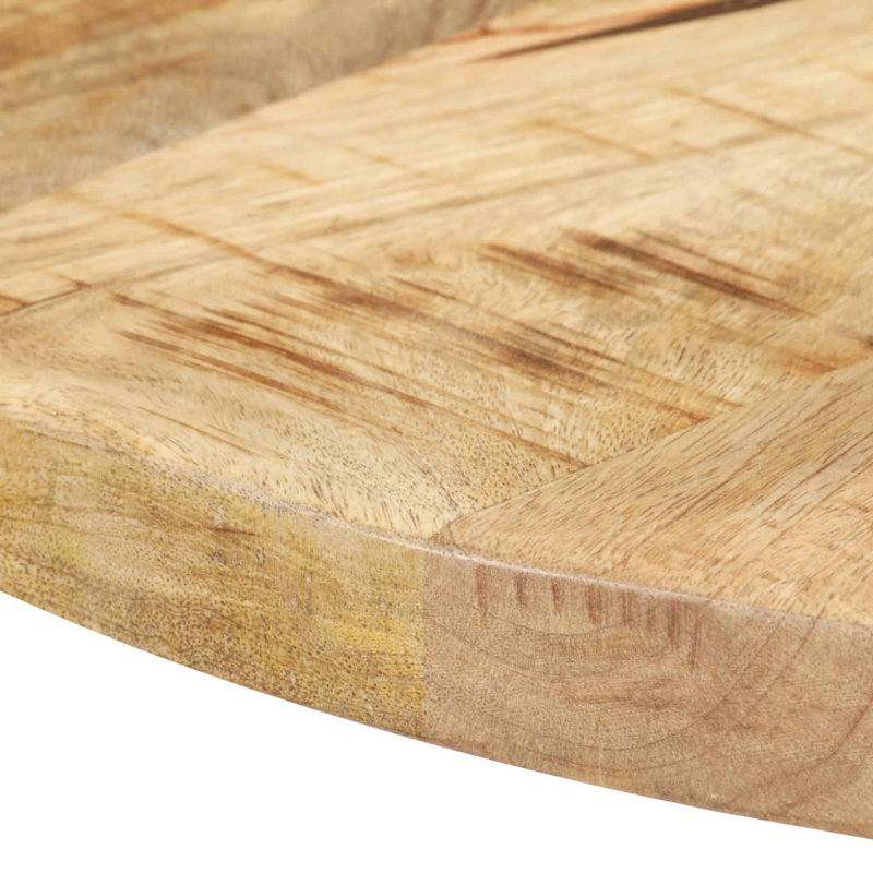 Adre Round Solid Wood Top Metal Base Dining Table