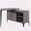 Bureau d'écriture en chêne gris avec porte de grange coulissante-763295214