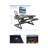  46 in. Black Height Adjustable Corner Standing Desk Converter with Dual Monitor Arm Mount and Extra Keyboard Tray-1344646433