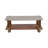 Modern Wood and Metal Rectangular Living Room Table with Shelf Storage for Home Display - Small Coffee Table for Office or Bedroom Decor - Gold & Brown-408897445
