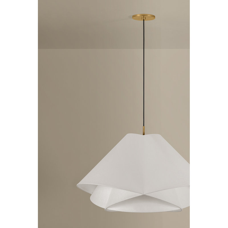 Troy Lighting Edna 1 Light Pendant in Vintage Gold Leaf, 25 W,  144" H x 34.5" W x 34.5" D