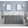 72" Palace Collection Quartz Carrara Cashmere Grey Bathroom Vanity Set With Hardware And F2-0012 Faucets, Mirror in Chrome Finish