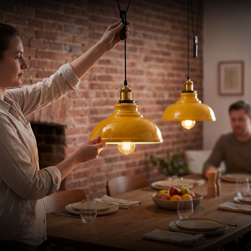 3 - Light Dome Pendant, Yellow